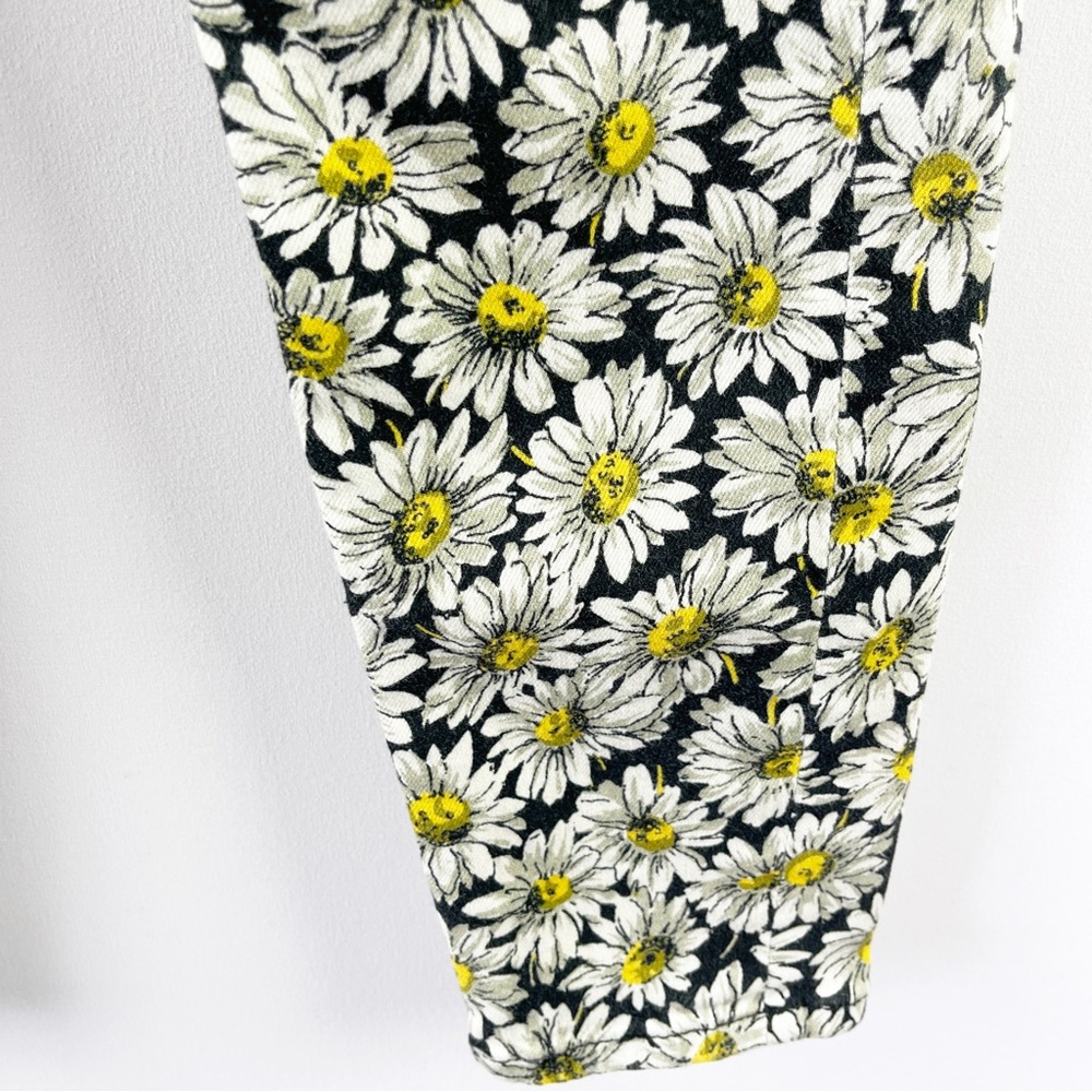 Seven 7 For All Mankind Skinny Jeans Black Daisy Floral Jeans Size 24 Stretchy - Picture 3 of 11